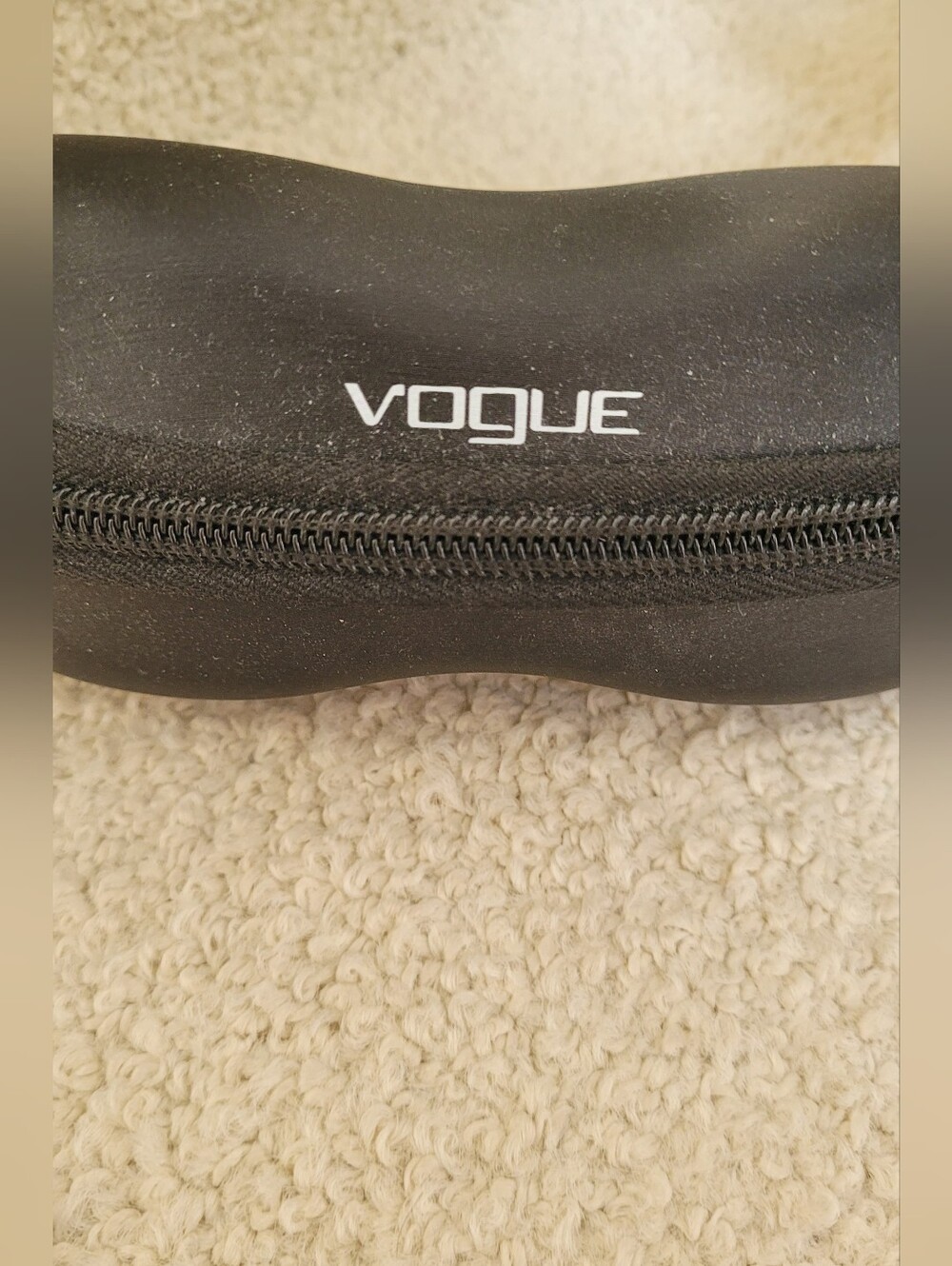 Vogue Black Zip Sunglasses Case - Protective Eyewear Pouch